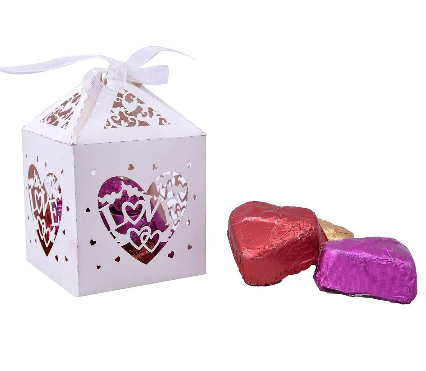 MANTOUSS Valentines Day Gift for Girlfriend/Boyfriend/Valentines Day Chocolate Gift Pack//-Love Box with Chocolate+ 3pc Roses and Teddy Bear in a Heart Shaped Box+ Valentines Day Greeting Card - HalfPe