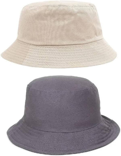 Cap Hat (Cream, Gray, Pack of 2) - HalfPe