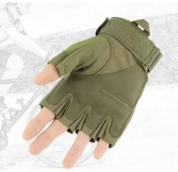 Fingerless Half Gloves Riding Gloves Gym & Fitness Gloves (Beige)  - HalfPe