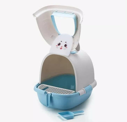 PetGains PGXA DIY Fully Enclosed Litter Box Deodorant Anti-Stink Cat Toilet - HalfPe