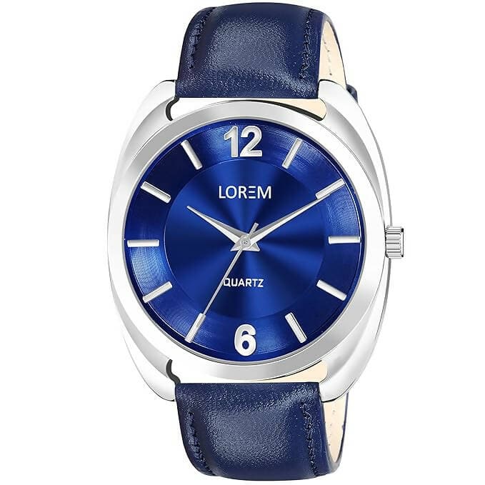 LOREM Blue Stylish Dial Analog Watch For Men LR80 - HalfPe