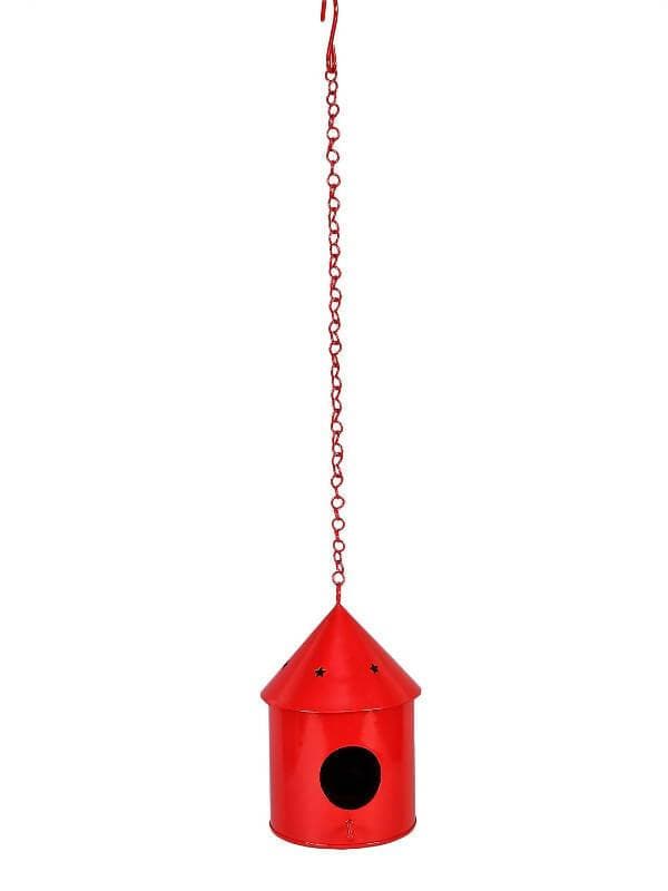 Round Hut Bird House Red - HalfPe