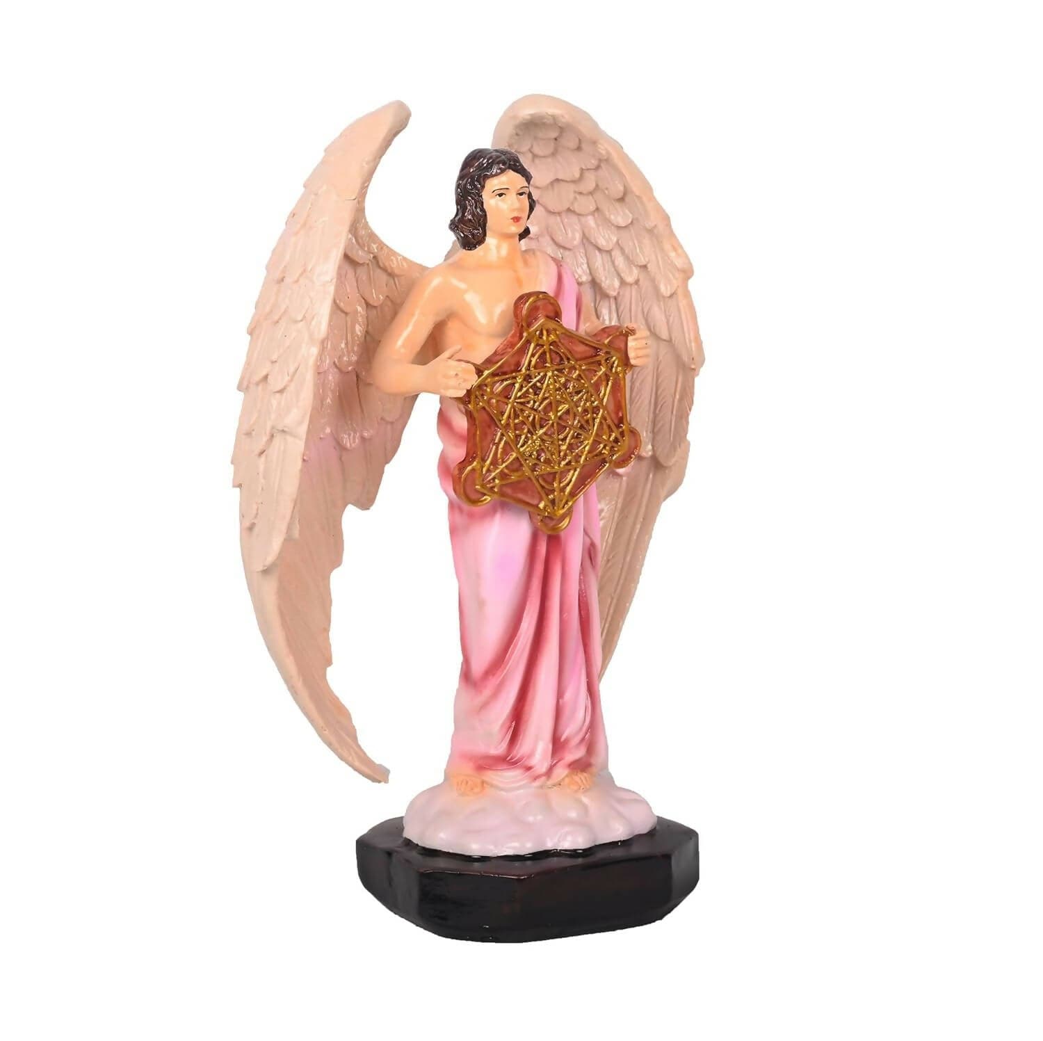 KariGhar Archangel Judaism Metatron Statue Idol Perfect Reiki Healing Angel Holding Sacred Flower - HalfPe