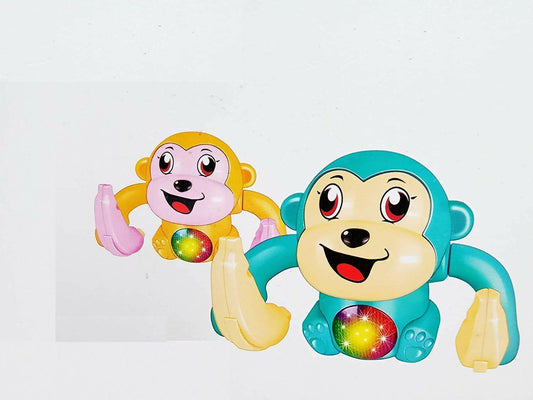 Dancing and Spinning Rolling Doll Tumble Monkey Toy Voice Control Banana Sensor Monkey with Musical Toy with Light and Sound Effects and Sensor(MixColor) - HalfPe