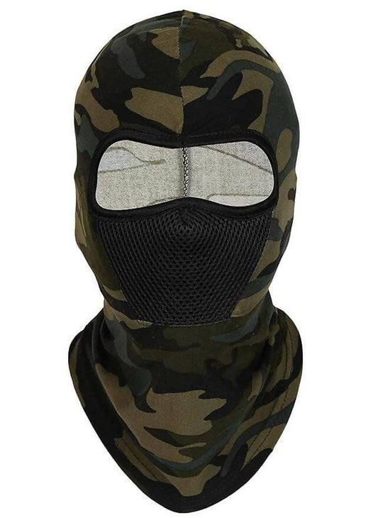 Green Helmet Skull Cap For Men & Women (Size: Free, Balaclava)  - HalfPe