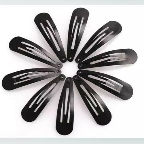 SENECIO Medium TIK TAK Barrettes Women Metal Snap Hair Clips Accessories Hair Pin (pack of 2) - HalfPe