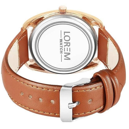 LOREM Silver Stylish Dial Analog Watch For Men LR78 - HalfPe