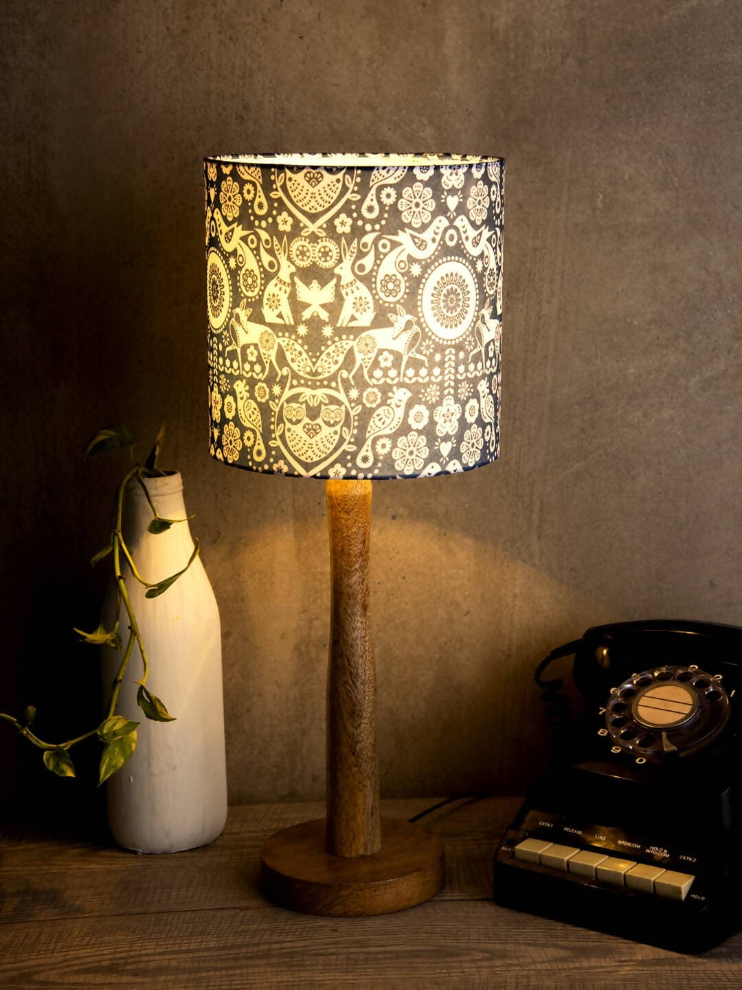 Indian Art Wooden Lamp - HalfPe