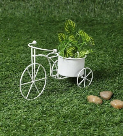 Small Cycle Planter White - HalfPe