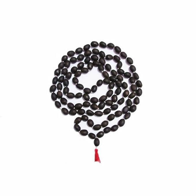 SENECIO Spiritual Original 108 Lotus Seeds Kamal Gatta Mala Rosary for Jaap Mantra & Prayer Laxmi Pooja and Wearing Long Size - HalfPe