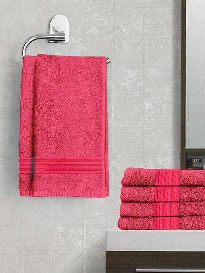 Maroon Cotton Hand Towel Sets (Pack of 6) - HalfPe