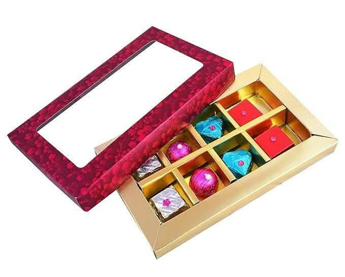 MANTOUSS Christmas Gift-Pink Christmas Chocolate Box/Hamper+ Merry Cristmas Greeting Card+Santa Cap - HalfPe