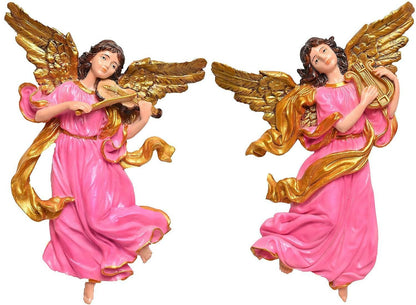 KariGhar Angel Girl Wall Hanging Idol & Show Piece for Prayer Room/Home Decoration/Gifting (Pink) - HalfPe