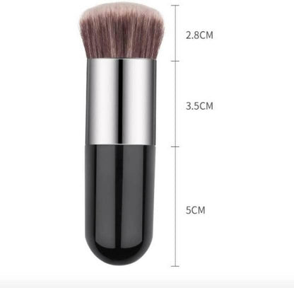 Bingeable Foundation Round Makeup Brush Flat Top for Face - Perfect For Blending Liquid, Cream or Flawless Cosmetics - Buffing, Stippling, Concealer (Pack of 1) - HalfPe