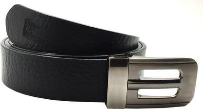 Men Casual, Party, Formal, Evening Black Genuine Leather Reversible Belt (Size: 30) - HalfPe