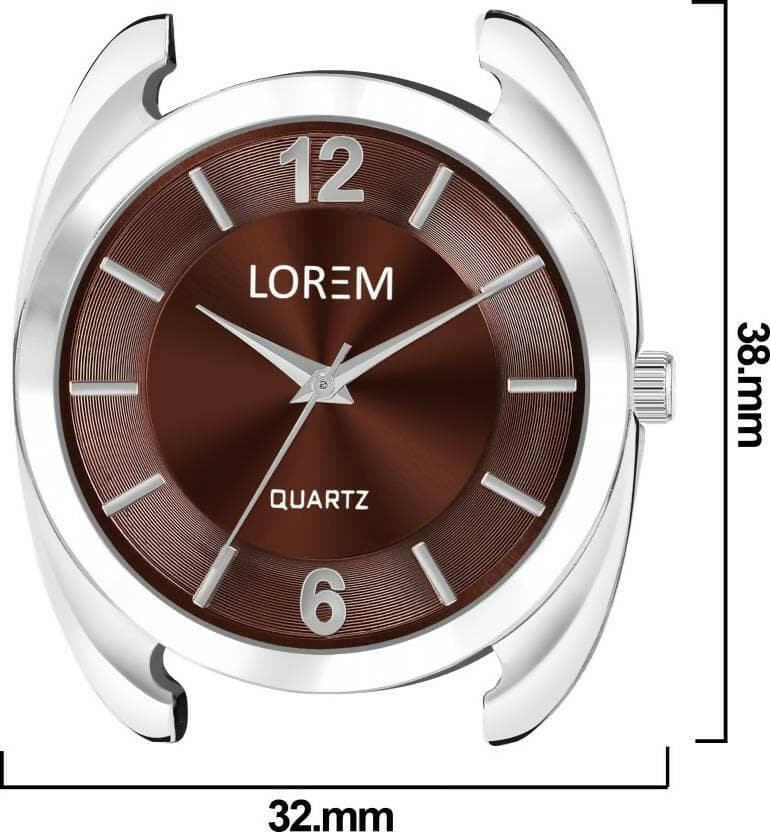 LOREM Brown Stylish Dial Analog Watch For Women LR326 - HalfPe