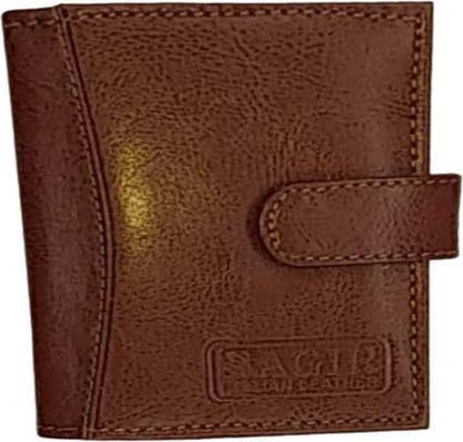 SAGIRON Men Brown Artificial Leather Card Holder (10 Card Slots) - HalfPe