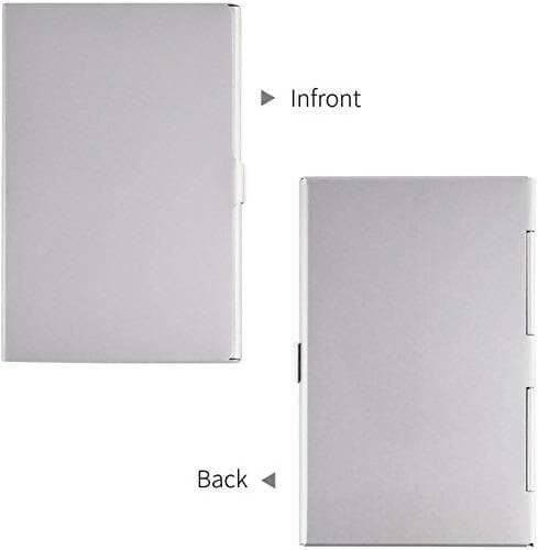 Silver Stainless Steel Card Holder (Pack of 3) - HalfPe