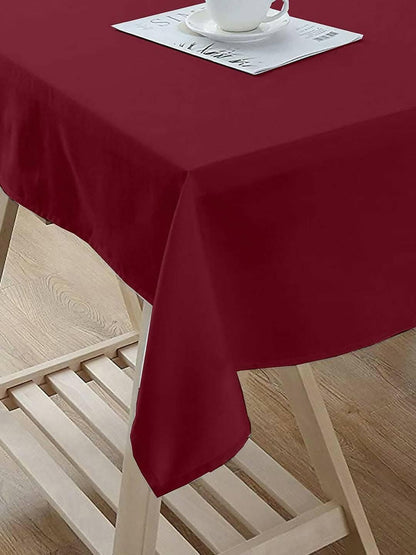 Lushomes Dining Table Cover 6 Seater, Classic Plain Dining Table Cover Cloth (Size 60 x 70”, 6 Seater Table Cloth) (Maroon) - HalfPe