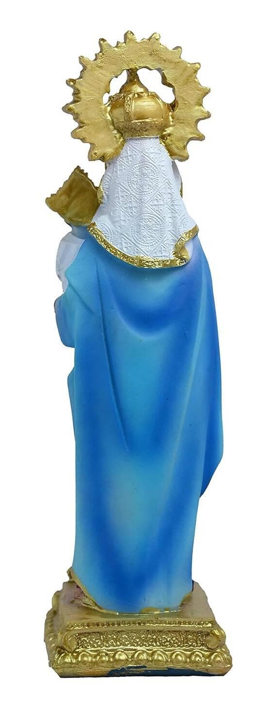 KariGhar Resin Karumathampatti Matha Madonna, Mother Mary with Infant Jesus Idol Perfect for Home (Multicolor 8 X 7 X 32 Cm ) - HalfPe