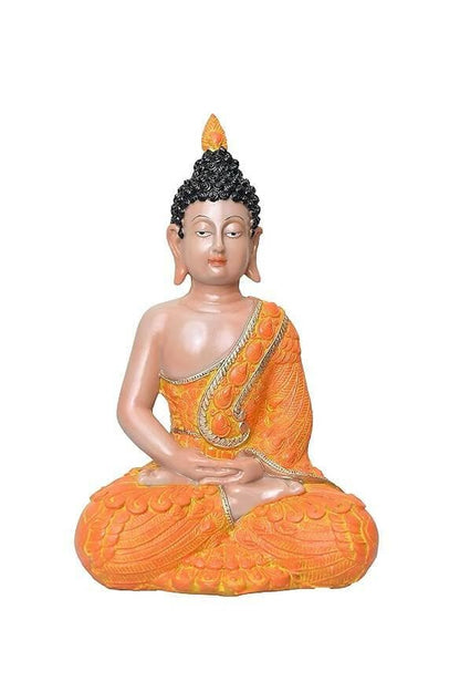 KariGhar Antique Meditating Buddha Statue Idol Perfect for Home | Prayer Room | Living Room | Decoration & Gifting (A0109 (14 in)) - HalfPe