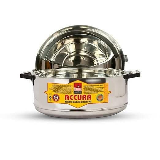 Insulated Stainless Steel Hot-Pot with click lock system (Set of 3) - HalfPe