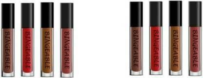 Crynn Buy Tya Long Lasting& Waterproof Liquid Matte Lipstick Red Mini 4 Pcs (Pack Of 2) (Red, 10 ml) - HalfPe