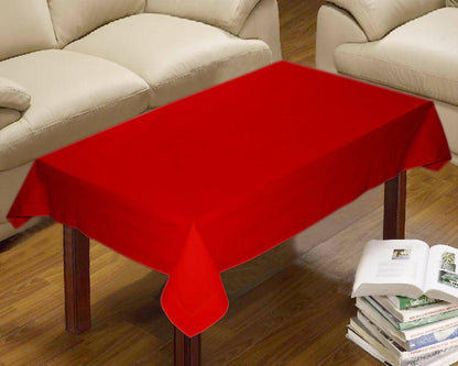 Lushomes center table cover, Cotton Red Plain Dining Table Cover Cloth, center table cover, table cover for centre table (Size 36 x 60 Inches, Center Table Cloth) - HalfPe