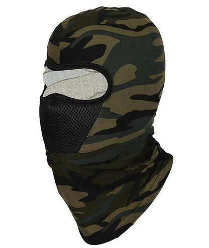 Green Helmet Skull Cap For Men & Women (Size: Free, Balaclava)  - HalfPe