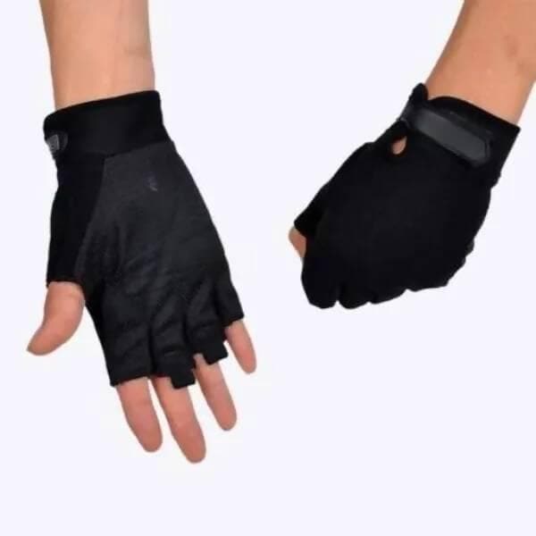 Men Outdoor Sports Fashion Gloves Anti-Slip Riding Windproof Gloves Gym & Fitness Gloves (Black)  - HalfPe