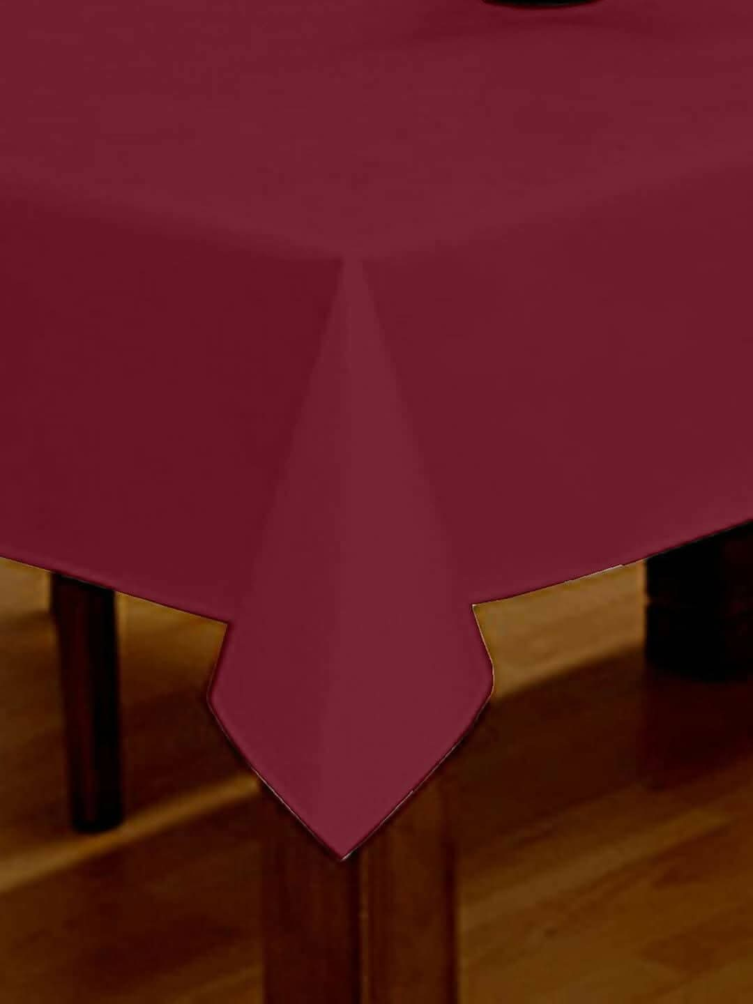 Lushomes Dining Table Cover 6 Seater, Classic Plain Dining Table Cover Cloth (Size 60 x 70”, 6 Seater Table Cloth) (Maroon) - HalfPe