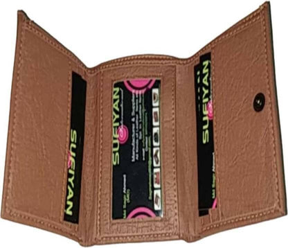 Men Tan Artificial Leather Wallet (5 Card Slots) - HalfPe