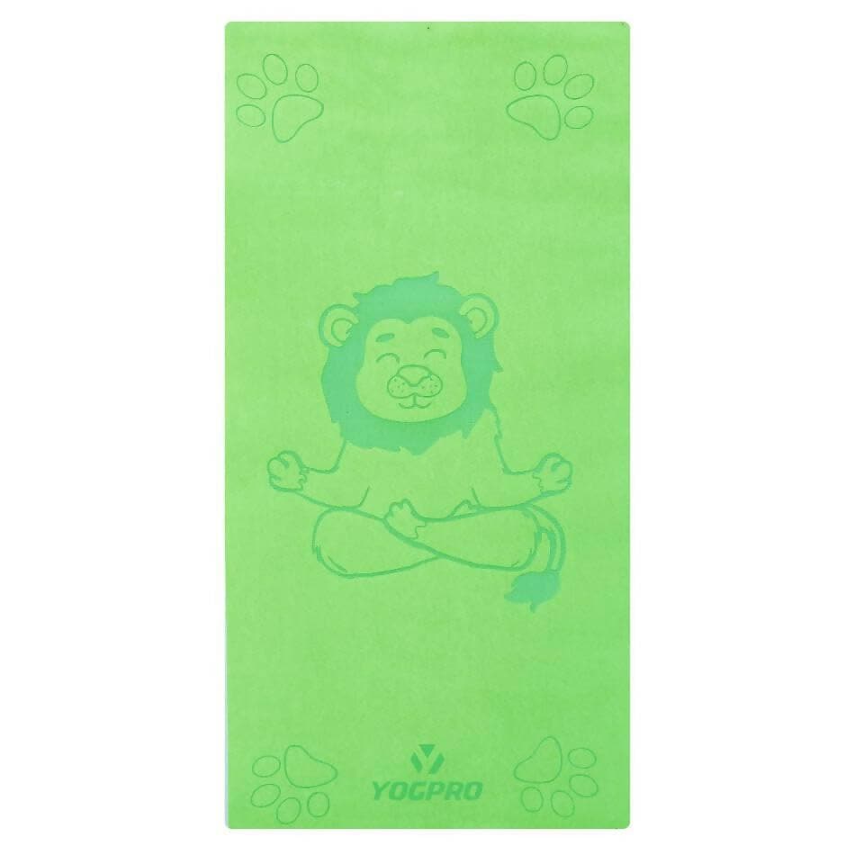 YOGPRO Kids Yoga Mat with Carrying Strap for Children Workout (Green) - HalfPe