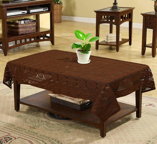 Dhruvi Collection Multicolour Net Table Cover - HalfPe