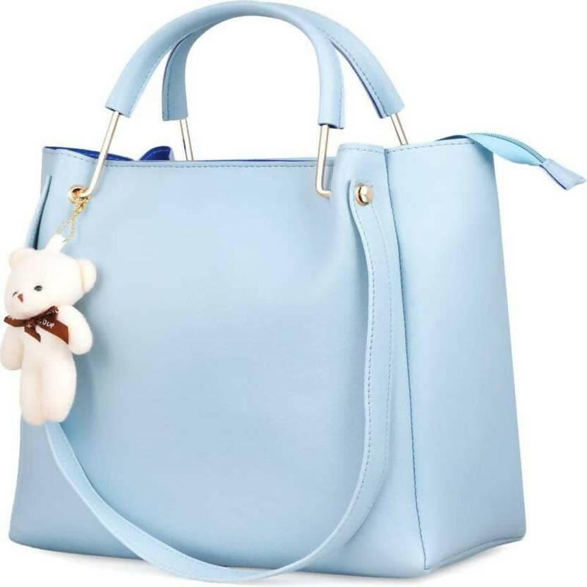 Women Blue Hobo Handbag - HalfPe