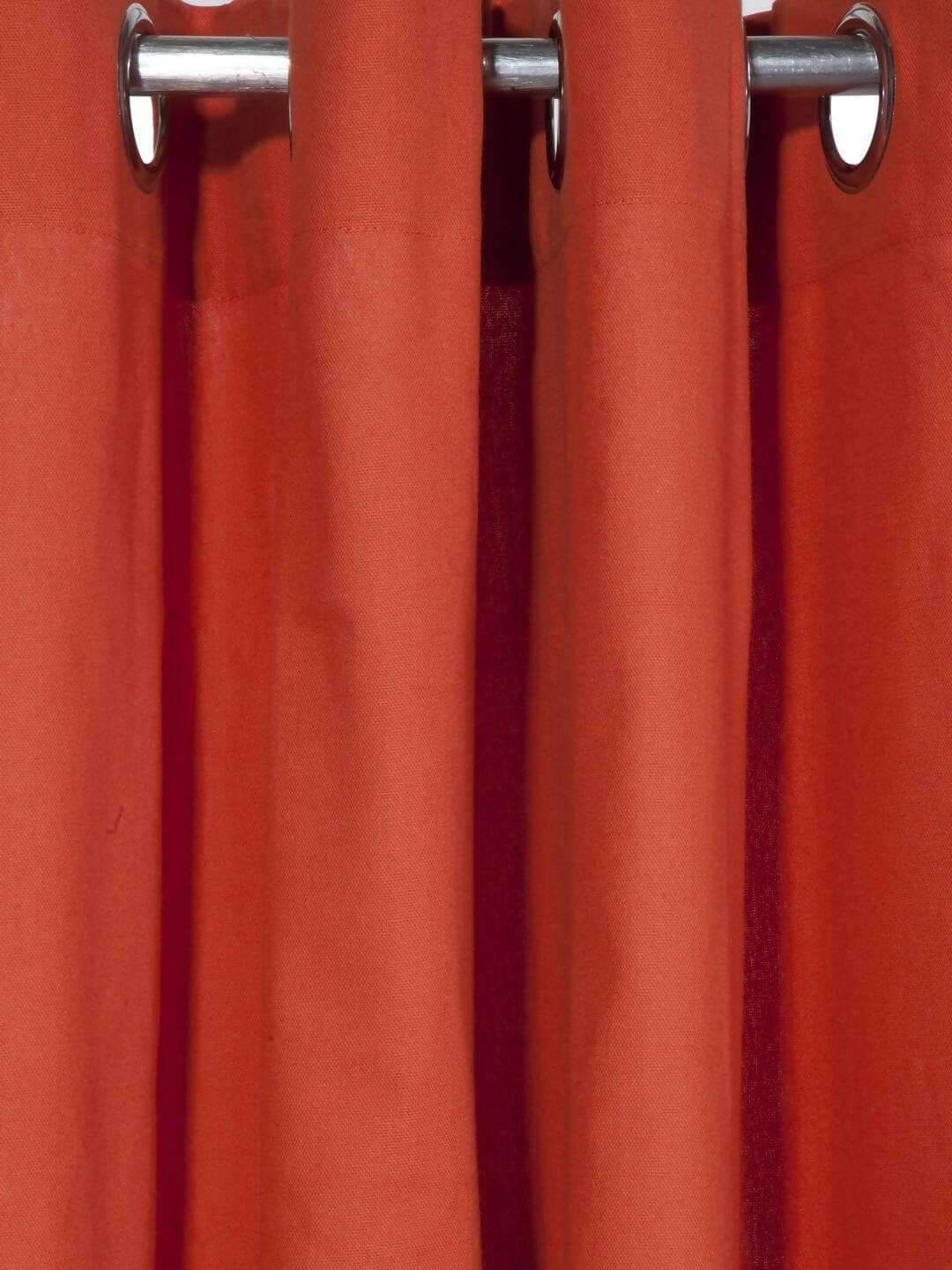 Lushomes curtains 9 feet long, Cotton Curtains, Door Curtains, orange, Plain Cotton Curtains for Living Room/Home with 8 Eyelets for Long Door (54x108 Inches). - HalfPe