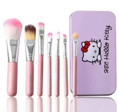 Bingeable 7 Pcs Black Hk Professional Makeup Brushes Set Soft Synthetic Multi Purpose Makeup Brushes Set (PACK OF 2) (Pink\Multi color) (Pack of 7) - HalfPe