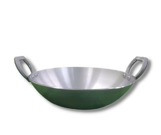 SHINI LIFESTYLE Aluminium Kadhai Kadai with Handle for Kitchen deep Frying pan (1L) - HalfPe