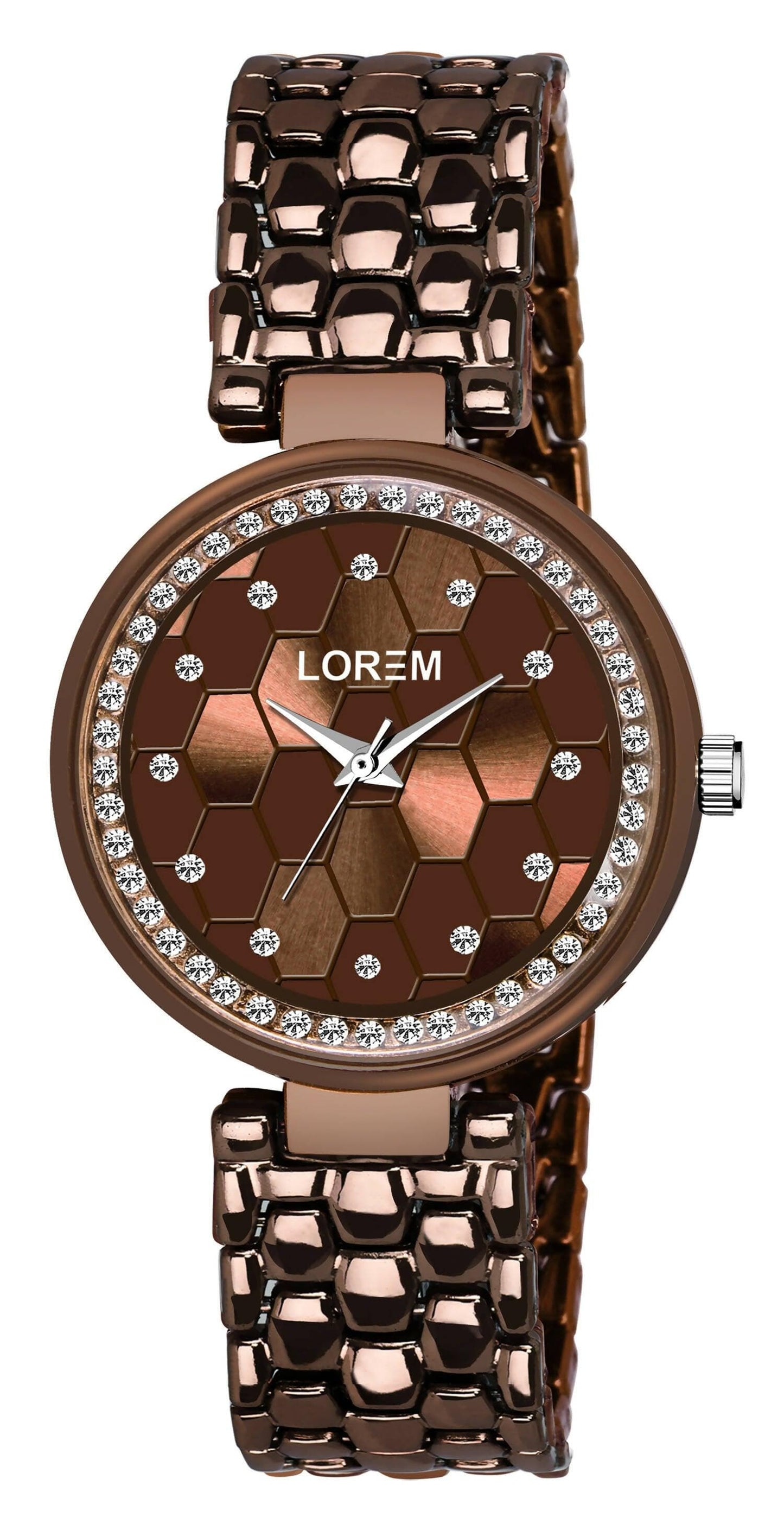 LOREM Chocolate Fancy Analog Watch For Women LR271 - HalfPe