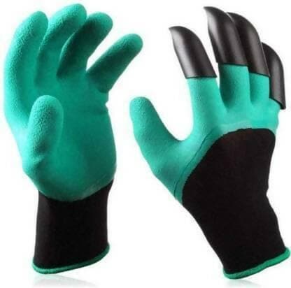 ZEVORA Garden Farming Gloves Washable with ABS Claws for Pruning, Digging Gardening Shoulder Glove - HalfPe