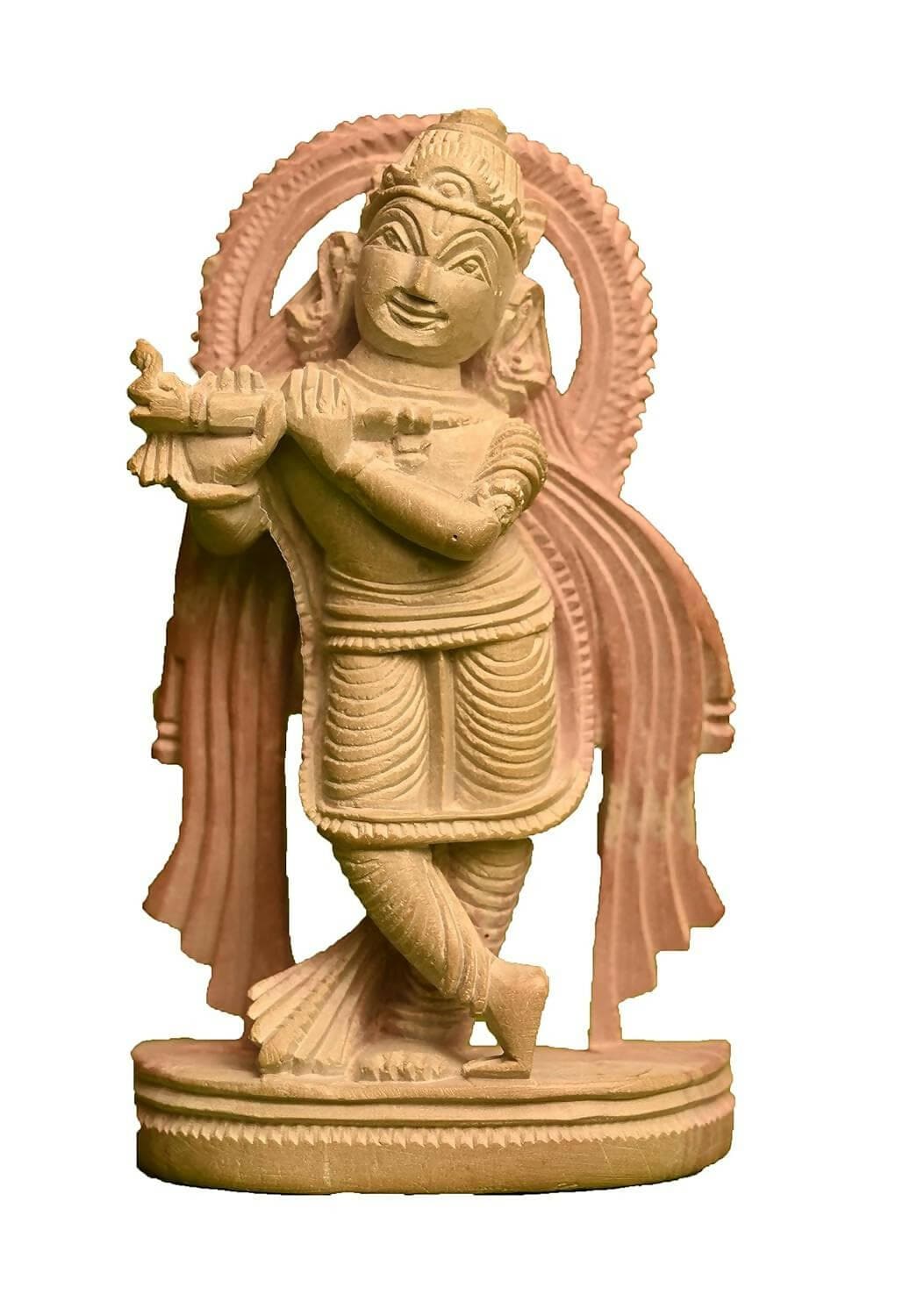 KariGhar Stone Hand Carved Krishna, Kanha Idol for Home - HalfPe