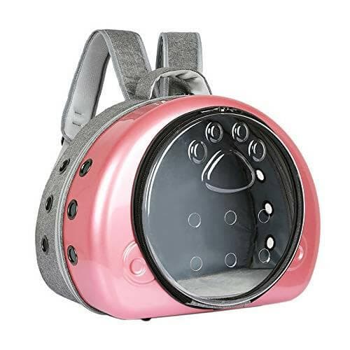 PetGains PGJC Transparent Fashionable Pet Carrier (Pink) - HalfPe