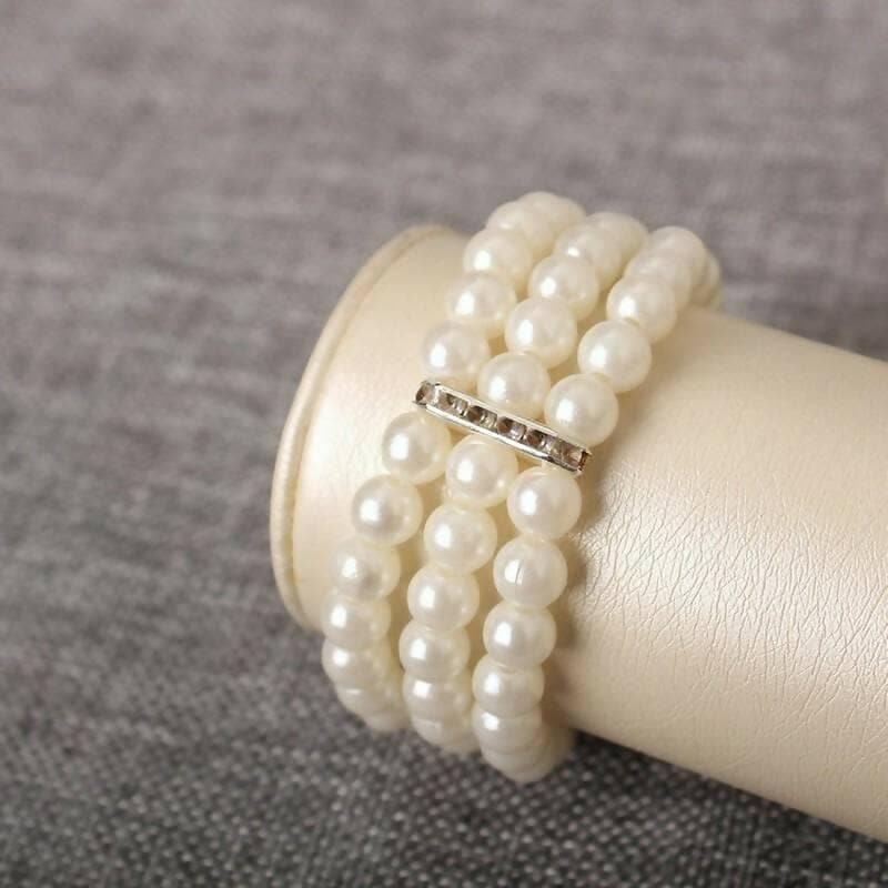 Pinapes Triple Layered Pearl Radiance Bracelet - HalfPe