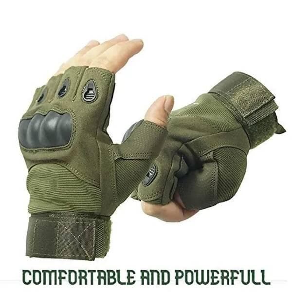 Half Finger Tactical Gloves Military Army Shooting Hunting - HalfPe