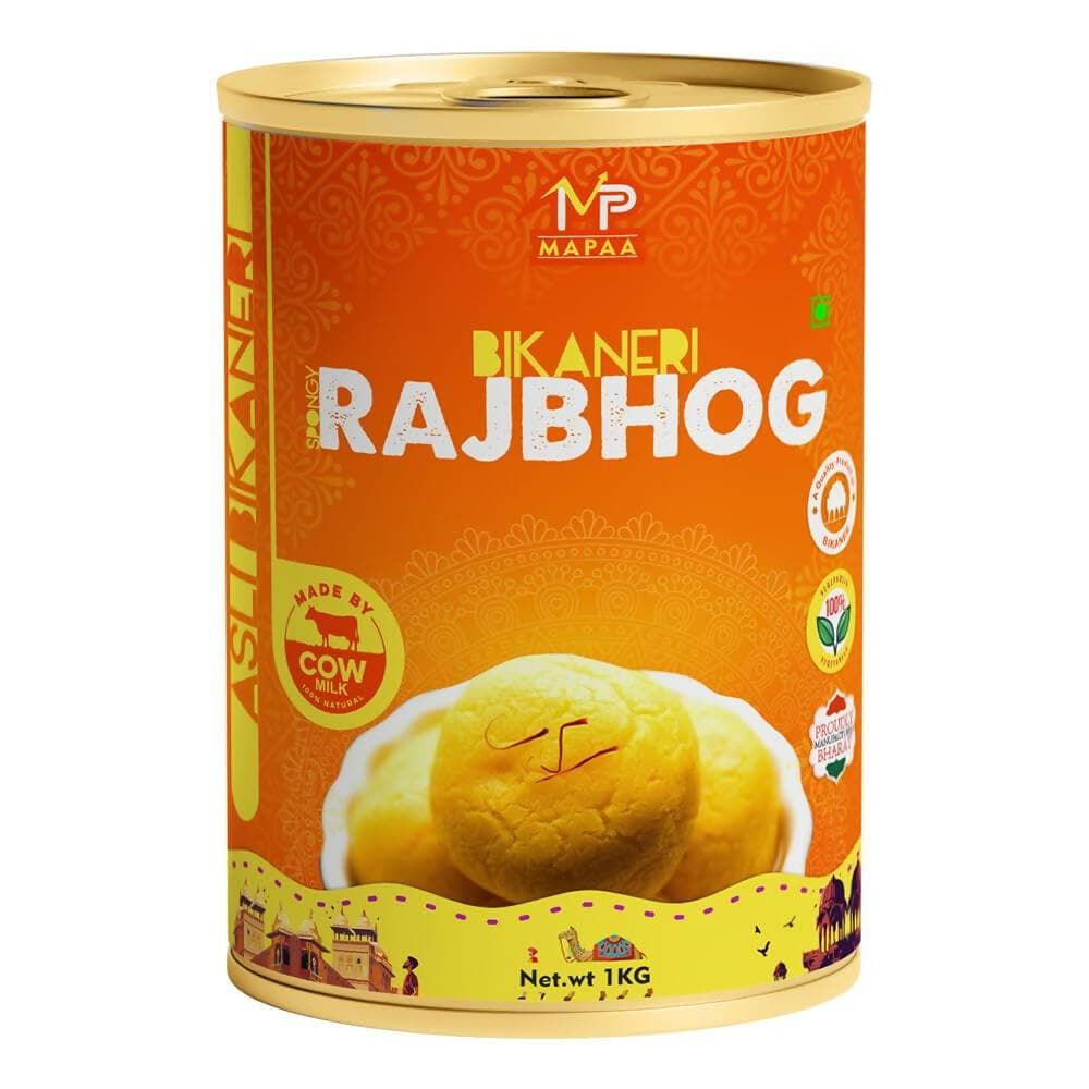 MAPAA's Bikaneri Premium Rajbhog & Bikaneri Rasgulla Combo Mithai Combo (2x1Kg) 2 KG - HalfPe