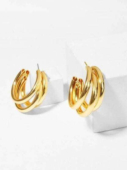 Pinapes New Style Triple Hoop Earrings - HalfPe