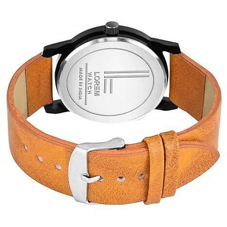 LOREM Black Bear Analog Watch For Men LR69 - HalfPe