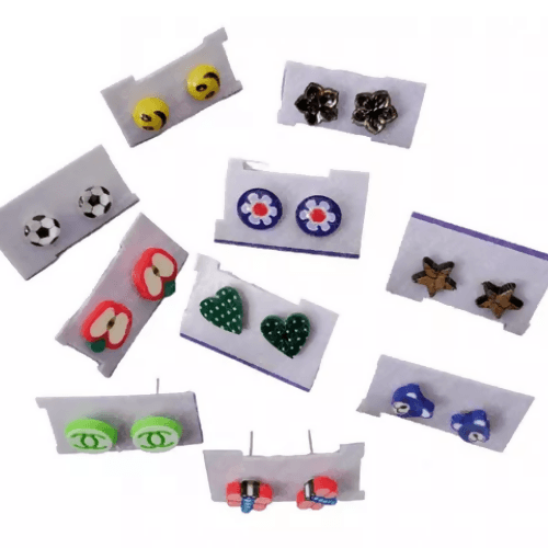 SENECIO 10Pair Set of Assorted Mix Design Women's Girls Tops Studs Earrings Combo Pack - HalfPe