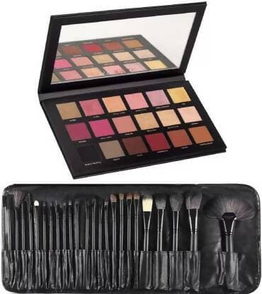 Bingeable Rose Eye Shadow Professional Palette& 24 Pcs Makeup Brushes With Bag (2 Items in the set) - HalfPe