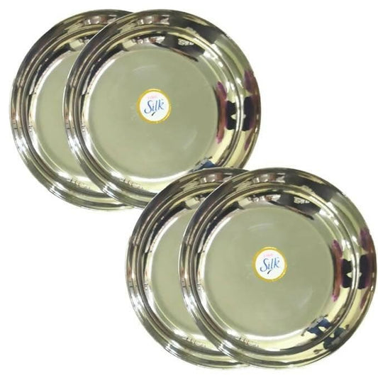 SHINI LIFESTYLE Stainless Steel Halwa Plate (4) - HalfPe